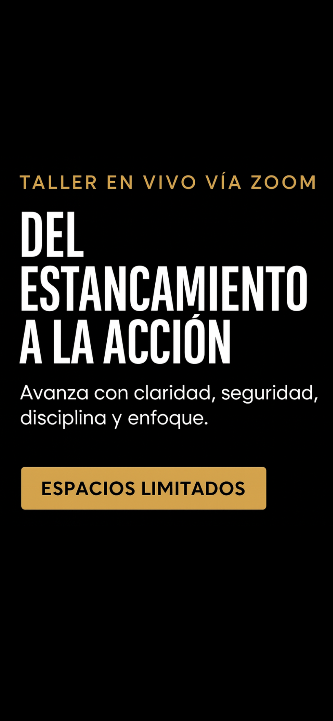 Del estancamiento a la acción (jueves 23 octubre 8pm)